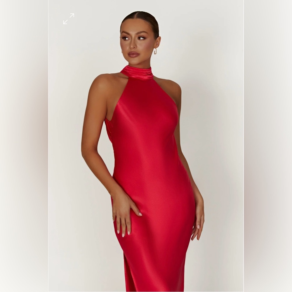 Split Draped Back Dress - image 4